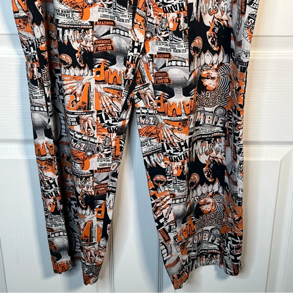 Horror Movie Drawstring Pajama Pants Mens Sz S 28 - 30 Vampires Zombies